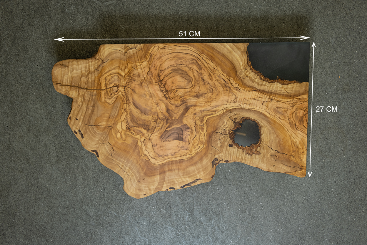 Plan de vasque en bois d'olivier