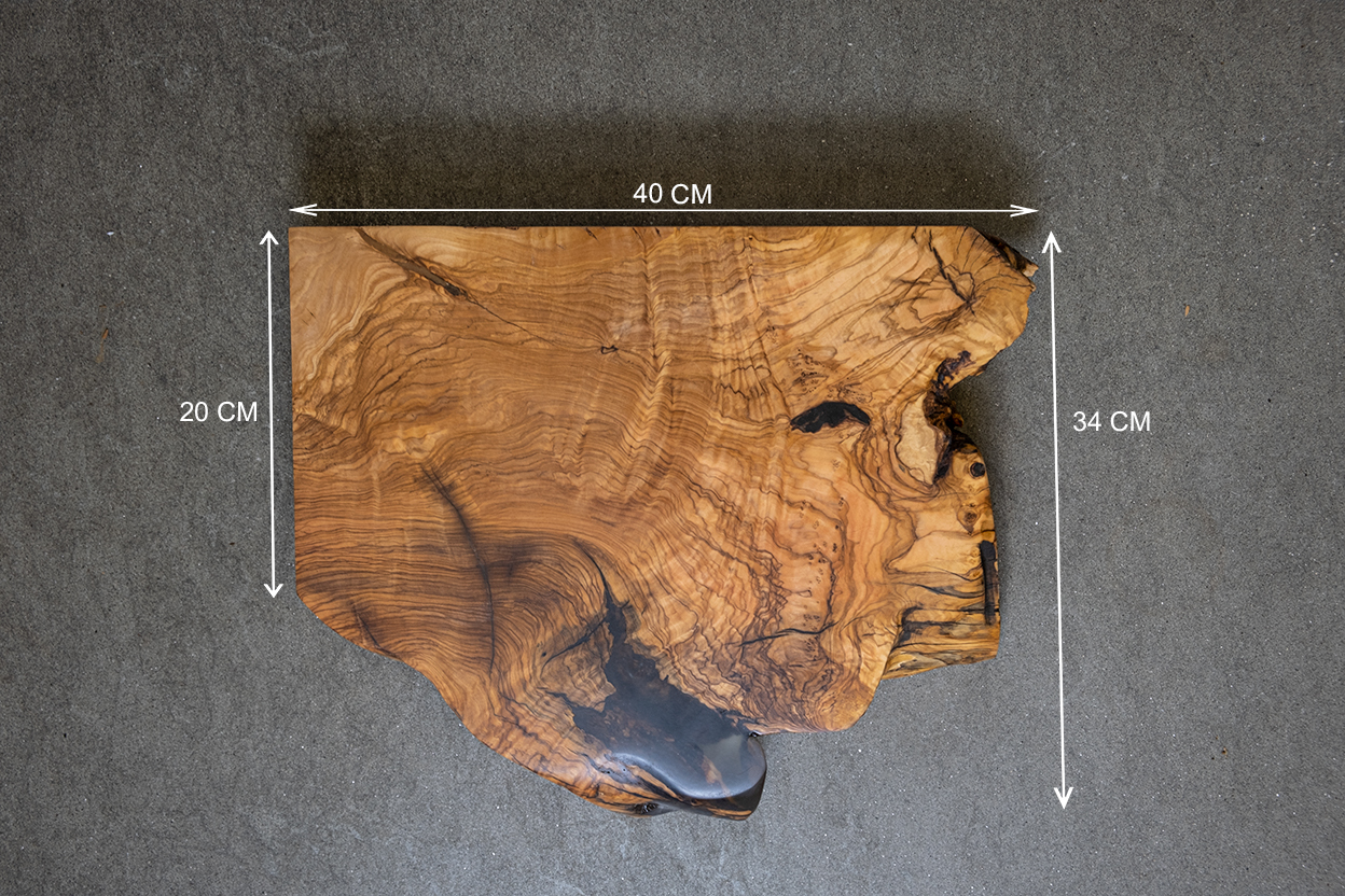 Plan de vasque en bois d'olivier