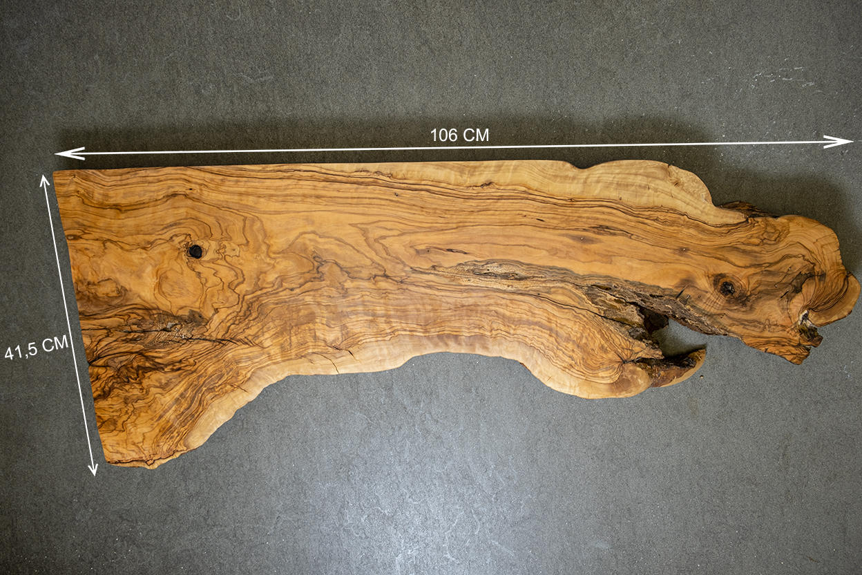 Plan de vasque en bois d'olivier