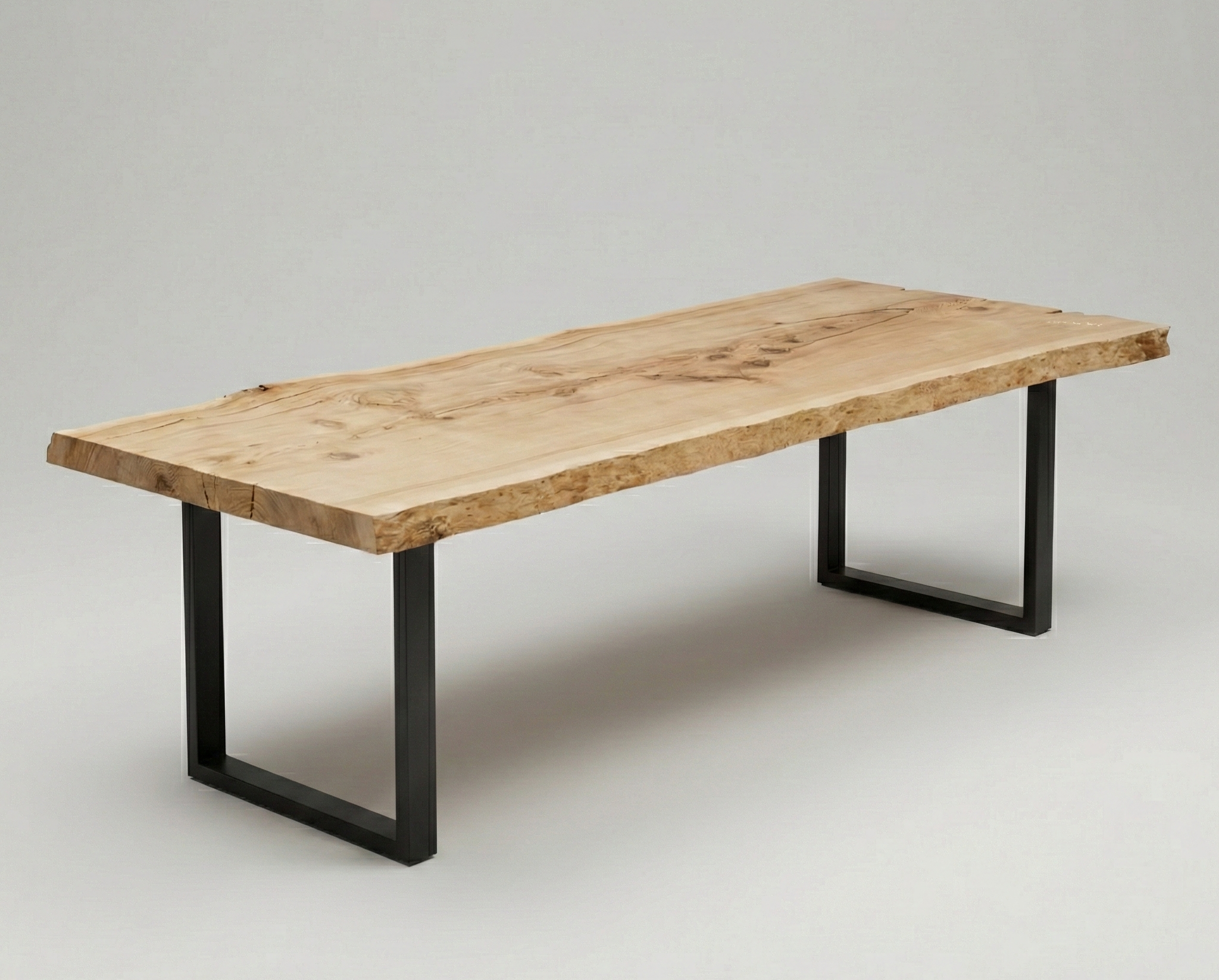 Table bord naturel / Table à manger en bois de cèdre de trois mètres