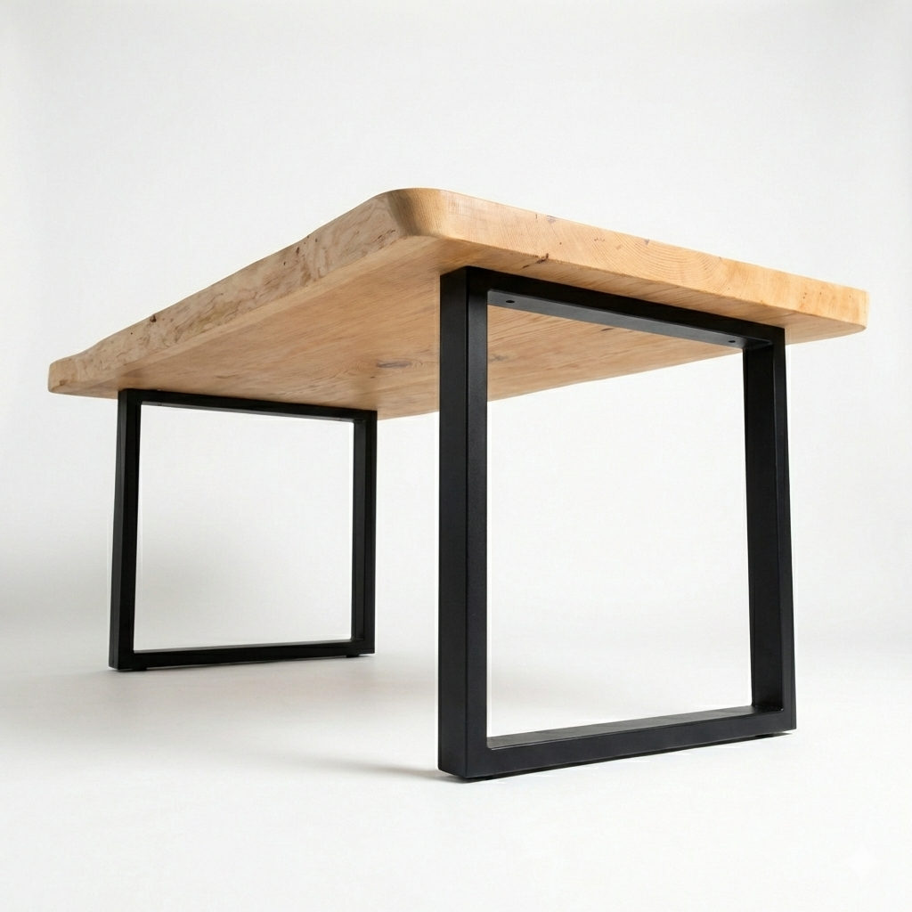 Table à manger bord naturel en cèdre, 2 mètres
