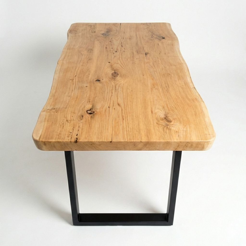 Table à manger bord naturel en cèdre, 2 mètres